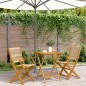 vidaXL 3-tlg. Bistro-Set Beige Polypropylen und Massivholz vidaXL 3-tlg. Bistro-Set Beige Polypropylen und Massivholz