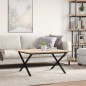vidaXL Couchtisch X-Gestell 90x90x45cm Massivholz Kiefer und Gusseisen vidaXL Couchtisch X-Gestell 90x90x45cm Massivholz Kiefer und Gusseisen
