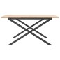 vidaXL Couchtisch X-Gestell 90x90x45cm Massivholz Kiefer und Gusseisen vidaXL Couchtisch X-Gestell 90x90x45cm Massivholz Kiefer und Gusseisen