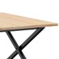vidaXL Couchtisch X-Gestell 90x90x45cm Massivholz Kiefer und Gusseisen vidaXL Couchtisch X-Gestell 90x90x45cm Massivholz Kiefer und Gusseisen