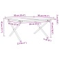 vidaXL Couchtisch X-Gestell 90x90x45cm Massivholz Kiefer und Gusseisen vidaXL Couchtisch X-Gestell 90x90x45cm Massivholz Kiefer und Gusseisen