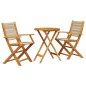 vidaXL 3-tlg. Bistro-Set Beige Polypropylen und Massivholz vidaXL 3-tlg. Bistro-Set Beige Polypropylen und Massivholz