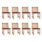 Gartenstühle 8 Stk. mit Kissen Massivholz Teak Gartenstühle 8 Stk. mit Kissen Massivholz Teak
