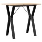 vidaXL Esstisch Y-Gestell 80x50x75 cm Massivholz Kiefer und Gusseisen vidaXL Esstisch Y-Gestell 80x50x75 cm Massivholz Kiefer und Gusseisen