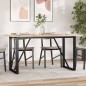 vidaXL Esstisch O-Gestell 140x80x75,5 cm Massivholz Kiefer & Gusseisen vidaXL Esstisch O-Gestell 140x80x75,5 cm Massivholz Kiefer & Gusseisen