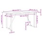 vidaXL Esstisch O-Gestell 140x80x75,5 cm Massivholz Kiefer & Gusseisen vidaXL Esstisch O-Gestell 140x80x75,5 cm Massivholz Kiefer & Gusseisen