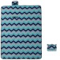 vidaXL Picknickdecke Faltbar Blau Wellenmuster 200x150 cm Samt vidaXL Picknickdecke Faltbar Blau Wellenmuster 200x150 cm Samt