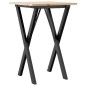 vidaXL Esstisch X-Gestell 50x50x75 cm Massivholz Kiefer und Gusseisen vidaXL Esstisch X-Gestell 50x50x75 cm Massivholz Kiefer und Gusseisen