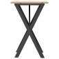 vidaXL Esstisch X-Gestell 50x50x75 cm Massivholz Kiefer und Gusseisen vidaXL Esstisch X-Gestell 50x50x75 cm Massivholz Kiefer und Gusseisen