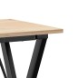 vidaXL Esstisch X-Gestell 50x50x75 cm Massivholz Kiefer und Gusseisen vidaXL Esstisch X-Gestell 50x50x75 cm Massivholz Kiefer und Gusseisen