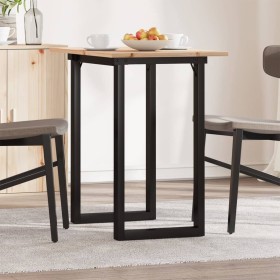 vidaXL Esstisch O-Gestell 80x50x75 cm Massivholz Kiefer und Gusseisen