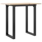 vidaXL Esstisch O-Gestell 80x50x75 cm Massivholz Kiefer und Gusseisen