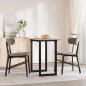 vidaXL Esstisch O-Gestell 80x50x75 cm Massivholz Kiefer und Gusseisen