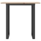 vidaXL Esstisch O-Gestell 80x50x75 cm Massivholz Kiefer und Gusseisen