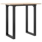 vidaXL Esstisch O-Gestell 80x50x75 cm Massivholz Kiefer und Gusseisen