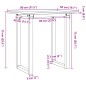vidaXL Esstisch O-Gestell 80x50x75 cm Massivholz Kiefer und Gusseisen