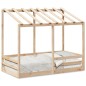 vidaXL Kinderbett mit Dach 70x140 cm Massivholz Kiefer vidaXL Kinderbett mit Dach 70x140 cm Massivholz Kiefer