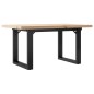 vidaXL Couchtisch O-Gestell 80x50x40,5cm Massivholz Kiefer & Gusseisen vidaXL Couchtisch O-Gestell 80x50x40,5cm Massivholz Kiefer & Gusseisen