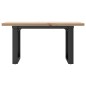 vidaXL Couchtisch O-Gestell 80x50x40,5cm Massivholz Kiefer & Gusseisen vidaXL Couchtisch O-Gestell 80x50x40,5cm Massivholz Kiefer & Gusseisen