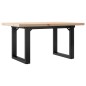 vidaXL Couchtisch O-Gestell 80x50x40,5cm Massivholz Kiefer & Gusseisen vidaXL Couchtisch O-Gestell 80x50x40,5cm Massivholz Kiefer & Gusseisen