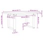 vidaXL Couchtisch O-Gestell 80x50x40,5cm Massivholz Kiefer & Gusseisen vidaXL Couchtisch O-Gestell 80x50x40,5cm Massivholz Kiefer & Gusseisen