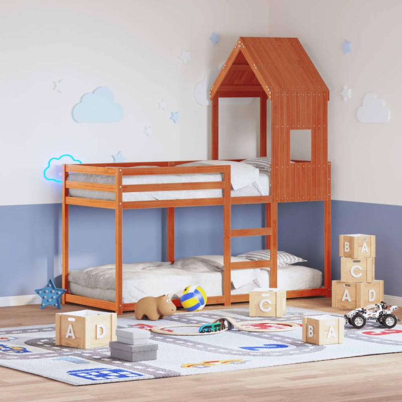 vidaXL Dach für Kinderbett Wachsbraun 60x89x134,5 cm Massivholz vidaXL Dach für Kinderbett Wachsbraun 60x89x134,5 cm Massivholz