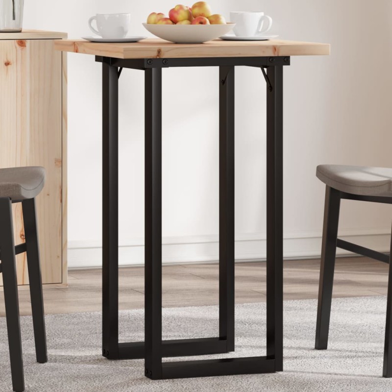 vidaXL Esstisch O-Gestell 50x50x75,5 cm Massivholz Kiefer & Gusseisen vidaXL Esstisch O-Gestell 50x50x75,5 cm Massivholz Kiefer & Gusseisen
