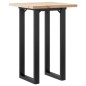 vidaXL Esstisch O-Gestell 50x50x75,5 cm Massivholz Kiefer & Gusseisen vidaXL Esstisch O-Gestell 50x50x75,5 cm Massivholz Kiefer & Gusseisen