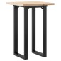 vidaXL Esstisch O-Gestell 50x50x75,5 cm Massivholz Kiefer & Gusseisen vidaXL Esstisch O-Gestell 50x50x75,5 cm Massivholz Kiefer & Gusseisen