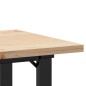 vidaXL Esstisch O-Gestell 50x50x75,5 cm Massivholz Kiefer & Gusseisen vidaXL Esstisch O-Gestell 50x50x75,5 cm Massivholz Kiefer & Gusseisen