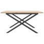vidaXL Couchtisch X-Gestell 80x80x45cm Massivholz Kiefer und Gusseisen vidaXL Couchtisch X-Gestell 80x80x45cm Massivholz Kiefer und Gusseisen