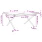 vidaXL Couchtisch X-Gestell 80x80x45cm Massivholz Kiefer und Gusseisen vidaXL Couchtisch X-Gestell 80x80x45cm Massivholz Kiefer und Gusseisen