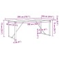 vidaXL Esstisch O-Gestell 200x100x75cm Massivholz Kiefer und Gusseisen vidaXL Esstisch O-Gestell 200x100x75cm Massivholz Kiefer und Gusseisen
