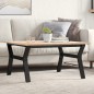 vidaXL Couchtisch Y-Gestell 90x90x45cm Massivholz Kiefer und Gusseisen vidaXL Couchtisch Y-Gestell 90x90x45cm Massivholz Kiefer und Gusseisen