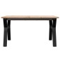 vidaXL Couchtisch Y-Gestell 90x90x45cm Massivholz Kiefer und Gusseisen vidaXL Couchtisch Y-Gestell 90x90x45cm Massivholz Kiefer und Gusseisen