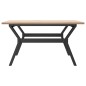 vidaXL Couchtisch Y-Gestell 90x90x45cm Massivholz Kiefer und Gusseisen vidaXL Couchtisch Y-Gestell 90x90x45cm Massivholz Kiefer und Gusseisen