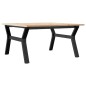 vidaXL Couchtisch Y-Gestell 90x90x45cm Massivholz Kiefer und Gusseisen vidaXL Couchtisch Y-Gestell 90x90x45cm Massivholz Kiefer und Gusseisen