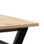 vidaXL Couchtisch Y-Gestell 90x90x45cm Massivholz Kiefer und Gusseisen vidaXL Couchtisch Y-Gestell 90x90x45cm Massivholz Kiefer und Gusseisen