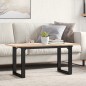 vidaXL Couchtisch O-Gestell 90x40x45cm Massivholz Kiefer und Gusseisen vidaXL Couchtisch O-Gestell 90x40x45cm Massivholz Kiefer und Gusseisen