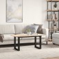vidaXL Couchtisch O-Gestell 90x40x45cm Massivholz Kiefer und Gusseisen vidaXL Couchtisch O-Gestell 90x40x45cm Massivholz Kiefer und Gusseisen