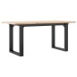 vidaXL Couchtisch O-Gestell 90x40x45cm Massivholz Kiefer und Gusseisen vidaXL Couchtisch O-Gestell 90x40x45cm Massivholz Kiefer und Gusseisen