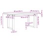 vidaXL Couchtisch O-Gestell 90x40x45cm Massivholz Kiefer und Gusseisen vidaXL Couchtisch O-Gestell 90x40x45cm Massivholz Kiefer und Gusseisen
