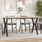 vidaXL Esstisch Y-Gestell 160x80x75 cm Massivholz Kiefer und Gusseisen vidaXL Esstisch Y-Gestell 160x80x75 cm Massivholz Kiefer und Gusseisen