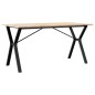 vidaXL Esstisch Y-Gestell 160x80x75 cm Massivholz Kiefer und Gusseisen vidaXL Esstisch Y-Gestell 160x80x75 cm Massivholz Kiefer und Gusseisen