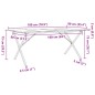 vidaXL Esstisch X-Gestell 180x90x75 cm Massivholz Kiefer und Gusseisen vidaXL Esstisch X-Gestell 180x90x75 cm Massivholz Kiefer und Gusseisen