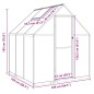vidaXL Gewächshaus mit Fundamentrahmen Silbern 169x169x195 cm Alu vidaXL Gewächshaus mit Fundamentrahmen Silbern 169x169x195 cm Alu