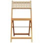 vidaXL 3-tlg. Bistro-Set Beige Poly Rattan und Massivholz vidaXL 3-tlg. Bistro-Set Beige Poly Rattan und Massivholz