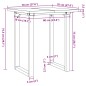 vidaXL Esstisch O-Gestell 70x70x75,5 cm Massivholz Kiefer & Gusseisen vidaXL Esstisch O-Gestell 70x70x75,5 cm Massivholz Kiefer & Gusseisen