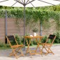vidaXL 3-tlg. Bistro-Set Schwarz Polypropylen und Massivholz vidaXL 3-tlg. Bistro-Set Schwarz Polypropylen und Massivholz