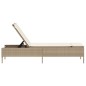 vidaXL Sonnenliege mit Auflage Beige Poly Rattan vidaXL Sonnenliege mit Auflage Beige Poly Rattan